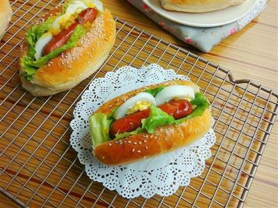 朝食ホットドッグパン