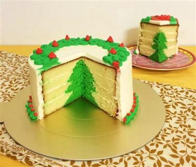 3D クリスマスツリーケーキ