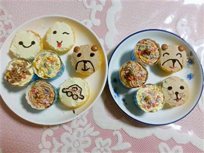 超可愛い小小ケーキ小熊小猫大白自分撮り絵したオー